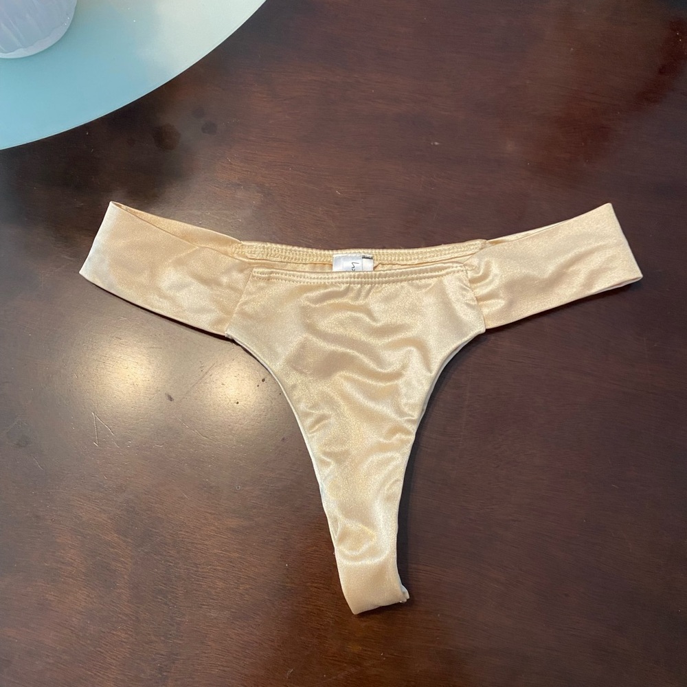Lucy in the Sky Gold Glitter Thong